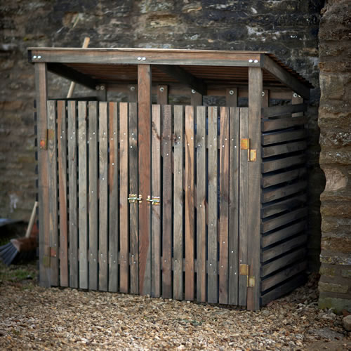 double wheelie bin shed to store two wheelie bins and your recycling