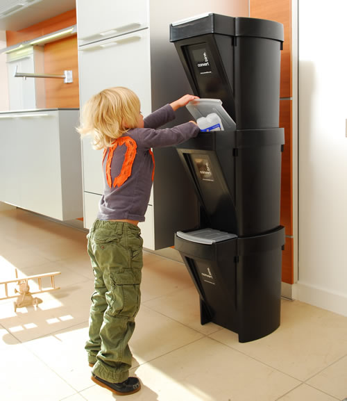 Each recycling bin has a 37 litre capacity - Enough for 15 bottles of 